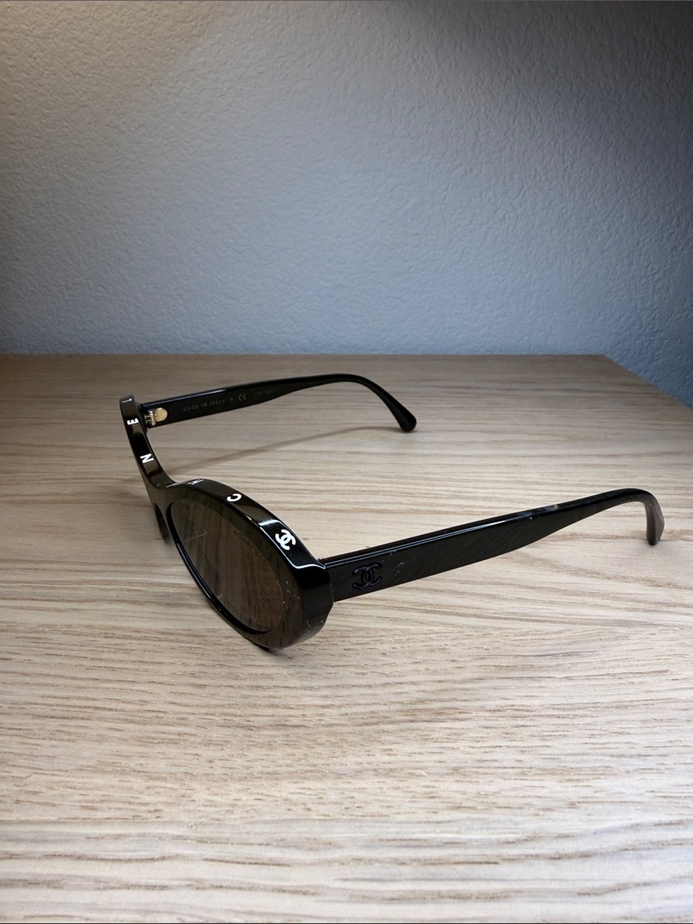 CHANEL 5416-A brown Round Logo Sunglasses